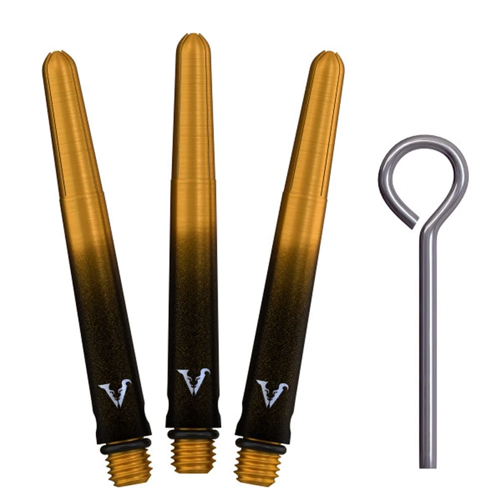 Viper Viperlock Aluminium Dart Shafts - Inc O-Rings And Locking Pin - Black & Gold - Image 4