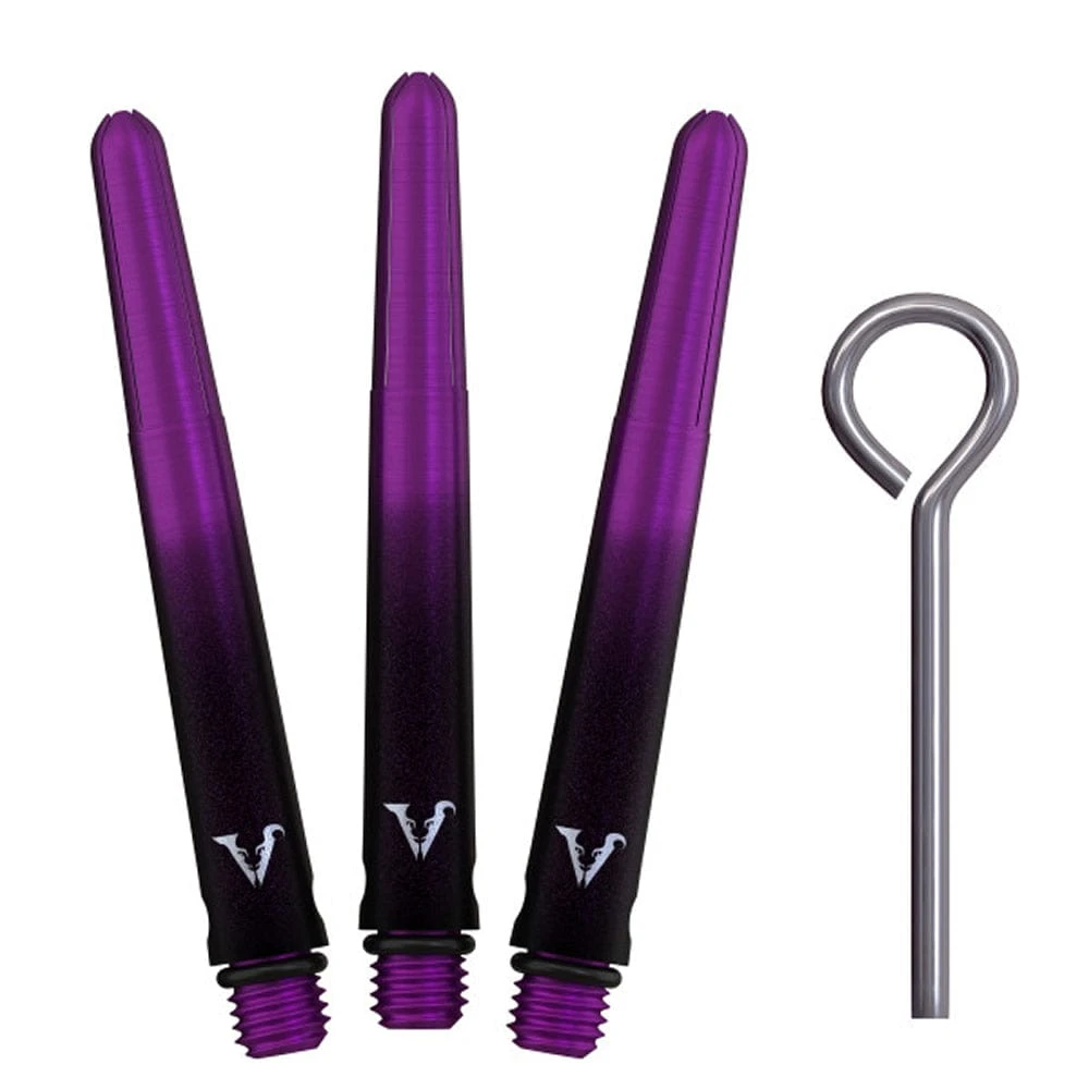 Viper Viperlock Aluminium Dart Shafts - Inc O-Rings And Locking Pin - Black & Purple - Image 4
